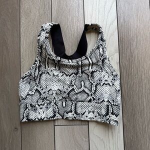 Varley Monochrome Snakeskin Sports Bra
